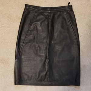 Vintage leather pencil skirt